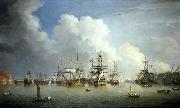 Dominic Serres The Captured Spanish Fleet at Havana, August-September 1762 Sweden oil painting artist